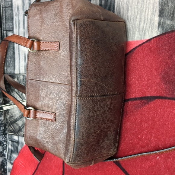Fossil Brown Leather Tote Bag - Picture 9 of 11